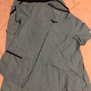 Butter soft blue scrub set